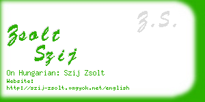 zsolt szij business card